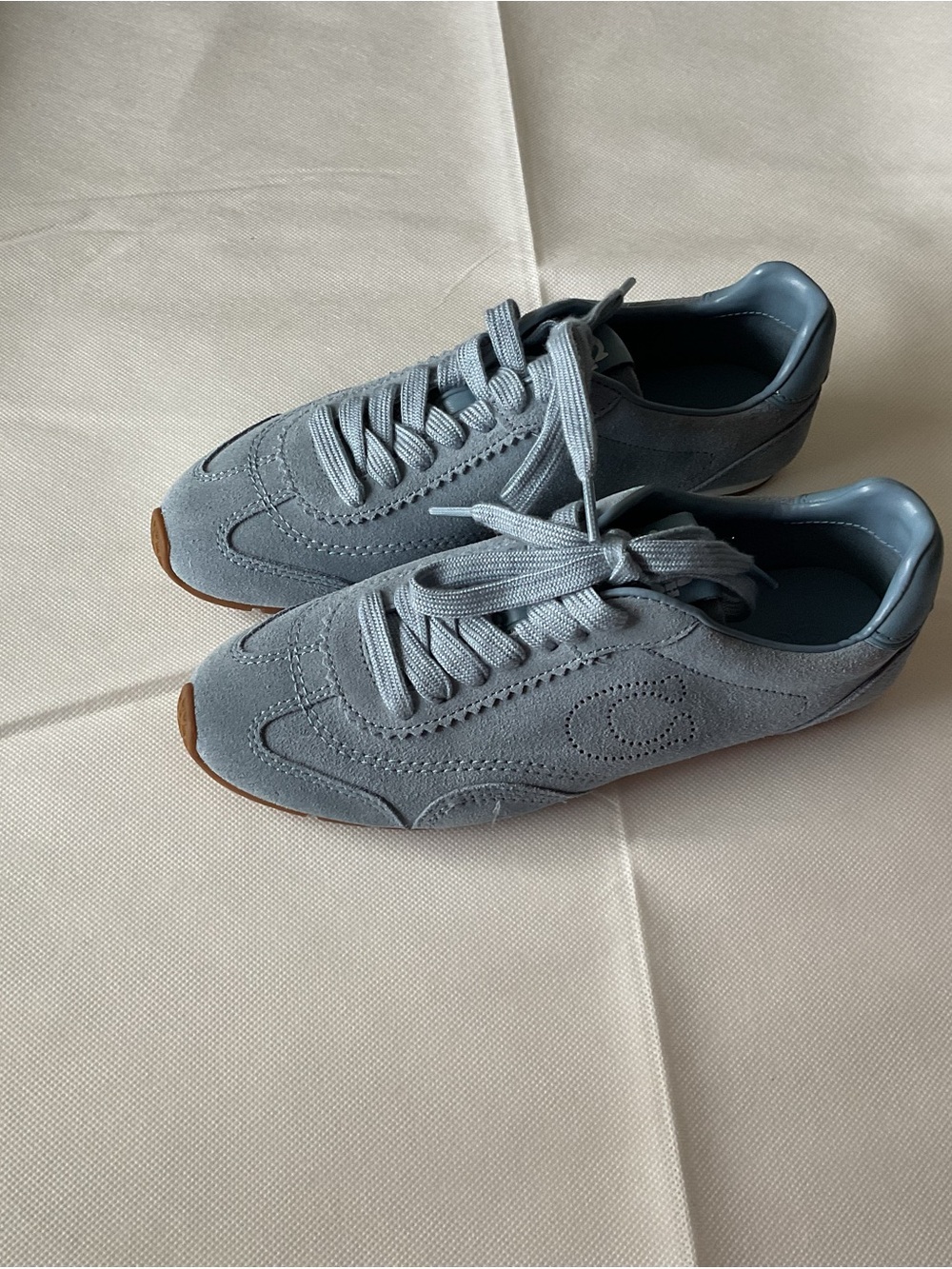 Coach Light Blue Suede Sneaker Trainers - Picture 8 of 9